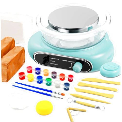 Sockenear Pottery Wheel for Kids: Complete Pottery Painting Kit for Beginners - Adjustable Speed & Detachable Turntable - Pottery Tools and Art Supplies - Crafts Kits for 6 7 8 9 10 11 12 Year Old Girls & Boys