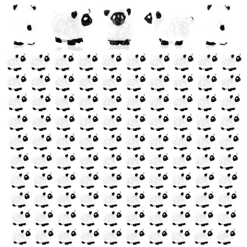 Bbiamsleep 105 Pcs Mini Sheep Figurines Miniature Sheep Tiny Sheep Mini Plastic Sheep Mini Resin Figurine for Fairy Garden Micro Landscape Decor Cake Topper