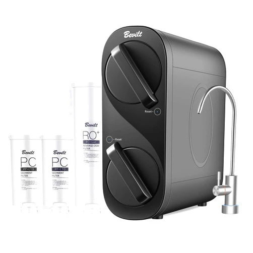 Bevilt RO Water Filtration System,800 GPD Fast Flow, Tankless,Reduces TDS,2:1 Pure to Drain RO Filters Long Life Used for 48-60 Months,LED Purifi