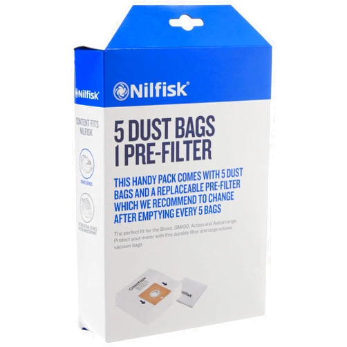 Nilfisk Bravo Series Pack of Vacuum Cleaner Bags