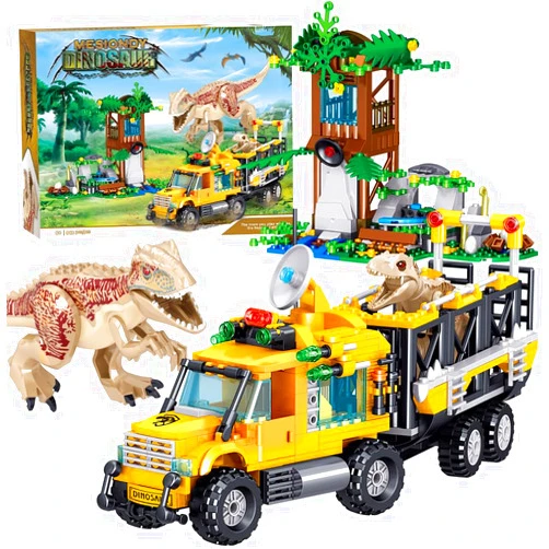 Beamryx 546 Pcs Dinosaurs Building Blocks Set, Dinosaur Toys for Age 6+Years,Dinosaur Park World, Construction Dino Birthday Gifts for Boys