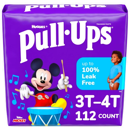 Pull-Ups Boys' Potty Training Pants, 3T-4T (32-40 lbs), 112 Count (4 Packs of 28)