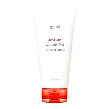 CLIO Goodal Apple AHA Clearing Cleansing Foam for Sensitive Skin | Malic Acid | Gentle, Clarifying, Exfoliating, Pore-Tightening (5.07 fl oz)