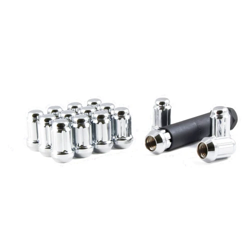 Gorilla Automotive 21132HT Small Diameter Acorn Chrome 4 Lug Kit (12mm x 1.50 Thread Size) - Pack Of 16