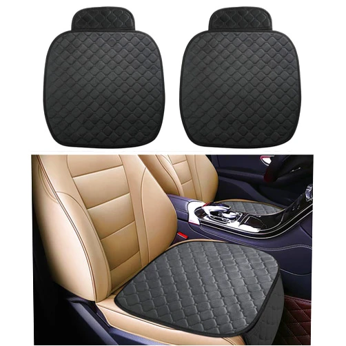 Zlirfy Car Seat Cover,Comfortable Car Seat Cushion,Car Seat Covers Protective Mat pad,Car Interior Seat Cover Cushion Pad Mat,Universal Front Seat Covers for Automotive,SUV,Truck (Black-2Pcs)