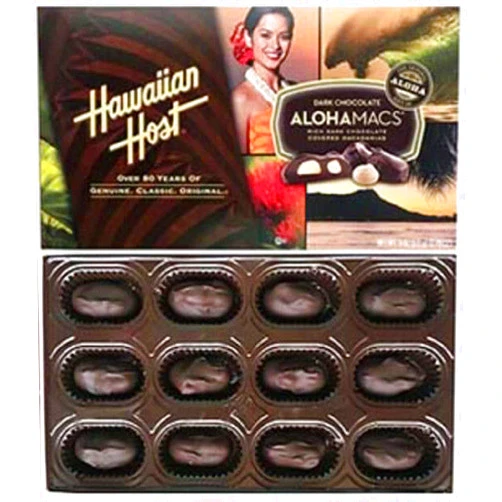 Hawaiian Host Dark Chocolate Covered Macadamia Nuts by Hawaiian Host (3 Boxes)