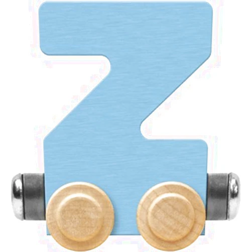 Maple Landmark NameTrain Pastel Letter Car Z - Made in USA (Blue)