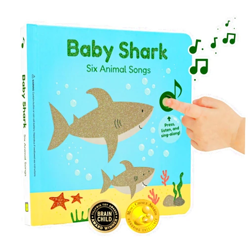 Cali's Books Nursery Rhymes Musical Book. Press, Listen and Sing Along! Best Interactive Sound Book for Toddlers 1-3. Award Winner Toy (Baby Shark Nursery Rhymes)