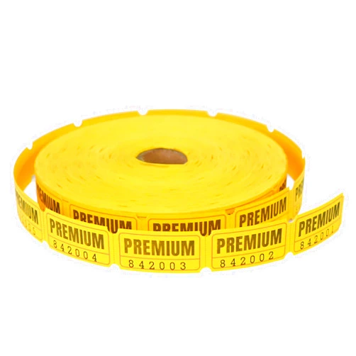 L LIKED 2000 Yellow Raffle Tickets with Perforations and Consecutive Numbers,Single Ticket Roll for Events, Carnivals, Door Prizes & Drinks