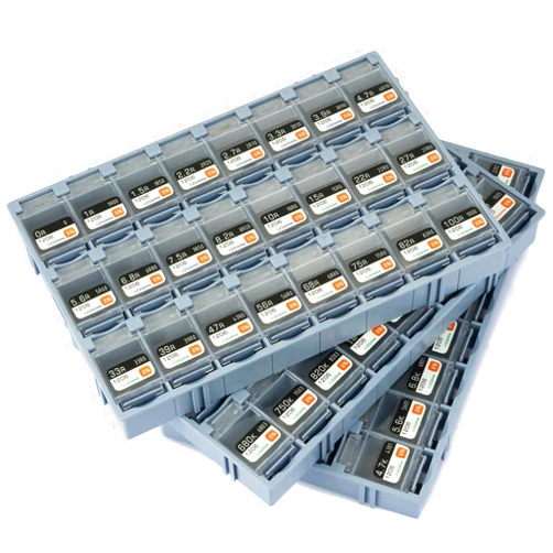 Guanruixin Chip Resistor Design Kit,EIA 1206 Size,0R-10M Resistance,72 Values 7200PCS,1% Tolerance,RoHS Compliant