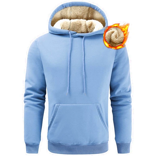 Gesean Men's Cotton Fleece Pullover Hoodie Long Sleeve Hooded Sweatshirt with Kangaroo Pocket