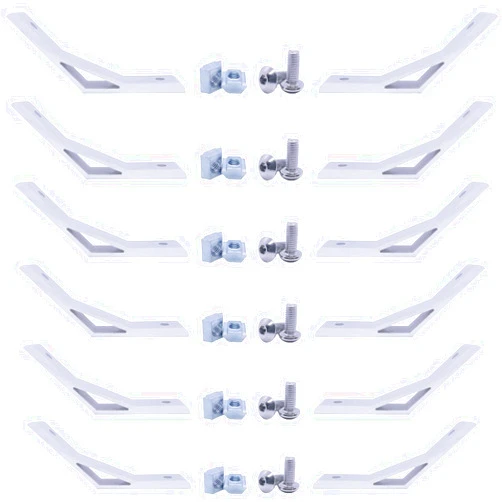 QIJINTRID 12Sets 2020 Aluminum Extrusion 135 Degree Bracket,12pcs 135 Degree Corner Brackets,with 24pcs Sliding T Nuts and Screws for 20 Series Extruded Aluminum Rail Accessories(Silver)