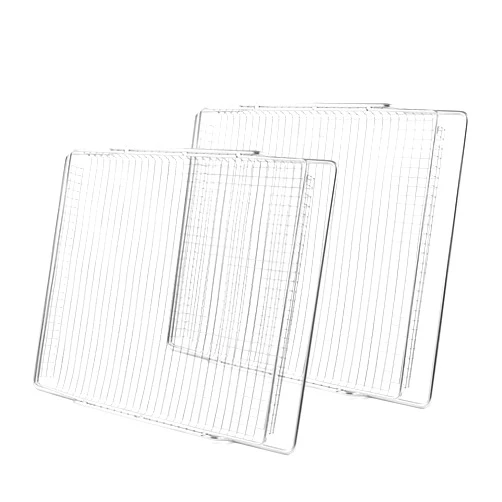 Atgestore 304 Stainless Steel Air Fryer Basket Replacement for Breville Oven Parts 14 x 11.5 BOV800XL Pro BOV845BSS Plus BOV810BSS Breville Smart Oven Air Fryer Accessories Breville Toaster Oven Air Fryer Tray