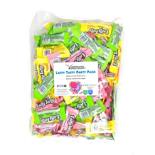 YANKEETRADERS Laffy Taffy Party Pack, Assorted Flavors, 3 Pounds Bulk