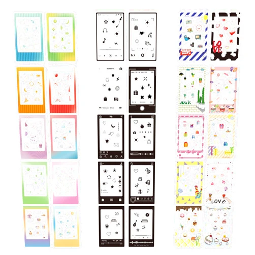 Leonuliy Mini Clear Photo Stickers Compatible with Polaroid Fujifilm Instax Mini 12/11/9/8/EVO NONS Instant Film, 3 Inch Frame, Self-Adhesion. (30)