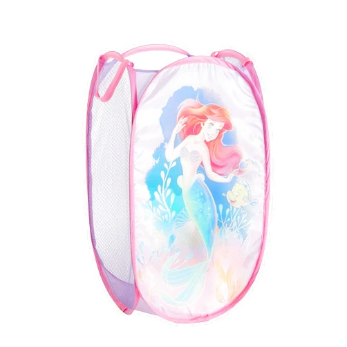 Idea Nuova Disney Little Mermaid Ariel Pop Up Hamper with Durable Carry Handles, 21'' H x 13.5'' W X 13.5'' L