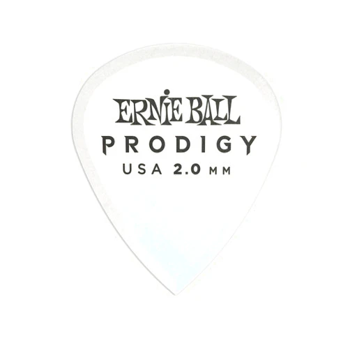 Ernie Ball Prodigy Guitar Picks, Mini, White 2.0mm, 6-pack (P09203)