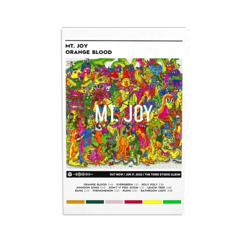 TALLJO Mt. Joy - Orange Blood Canvas Poster Wall Decorative Art Painting Living Room Bedroom Decoration Gift Unframe-style12x18inch(30x45cm)