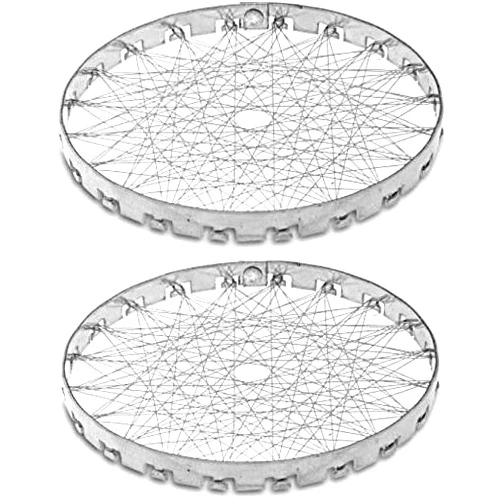 Generic 2 X Stainless Steel Wire Roaster Grill Papad Jali Gas Saver Roasting Net Device Roti Chapati Chicken Toast Mini Tandoor