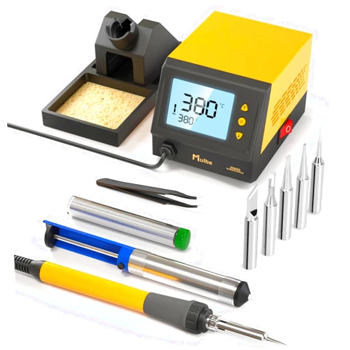 Muibe JK968S 90W Digital Soldering Iron Kit, with Precise Heat Control (356°F to 896°F), Sleep Mode, Temperature Calibration, Soldering Kit for electronics and DIY