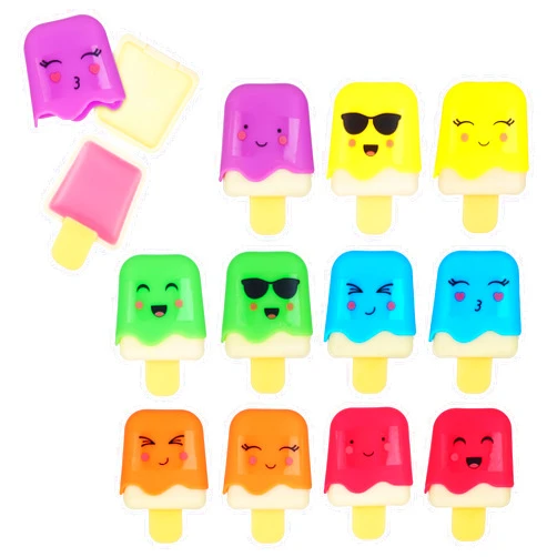 Expressions girl Expressions 12pc Pucker Pop Novelty Lip Gloss Set - Girls Cosmetics Mini Popsicle Lip Gloss Collection, Lip Gloss for Kids, Safe, Non Toxic Kids Makeup Set