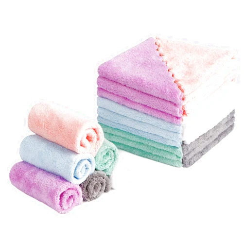 HOMEXCEL Premium Makeup Remover Cloth 24 Pack, Reusable Super Soft 7 x 7 Inch Facial Cleansing Cloths with Just Water, Highly Absorbent Microfiber Coral Velvet Face Towels Washcloths