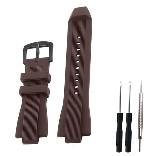 Adwoa Silicone Rubber Watch Band Strap Replacement for Michael Kors - 13x29mm Watch Band Compatible with MK8380 MK8356 MK8295 MK9020