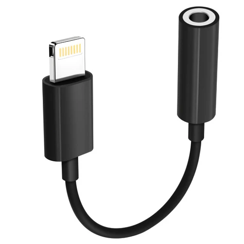 Seulliya Apple MFi Certified 1 Pack Lightning to 3.5 mm Headphone Jack Adapter for iPhone, iPhone Aux Adapter Converter Dongle Audio Cable Compatible with iPhone 14 13 12 11 X XS 8 7 Black