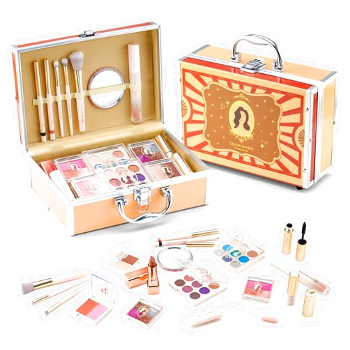Color Nymph All In One Makeup Kit For Teenager Girls, Beginners Makeup Set For Teens Full Kit Cosmetic Set Girl Make up Kit For Girls 18 color eyeshadow 4 color Glitter & Lipgloss Blush Mirror - Red