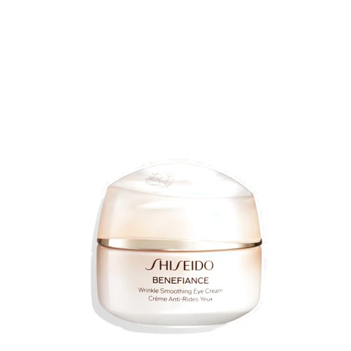 Shiseido Benefiance Wrinkle Smoothing Eye Cream - 15 mL Visibly Improves Five Types of Wrinkles Dark Circles & Puffiness 48-HR Hydration All Skin Non-Comedogenic