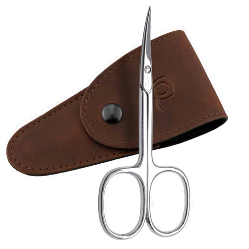 MARQUS Solingen Cuticle Scissors Germany - Curved Blade, Scissors Germany - Pedicure Beauty Grooming Kit for Eyebrow, Eyelash, Dry Skin - Nail sicssors