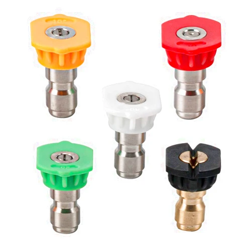 AURORA CAR Pressure Washer Spray Nozzle Tips Multiple Degrees, 4000PSI Premium Power Washer Nozzle Tips Set with 1/4'' Quick Connect Nozzles, 5 Nozzles(0、15、25、40、65 Degrees Soap) 2.5 GPM