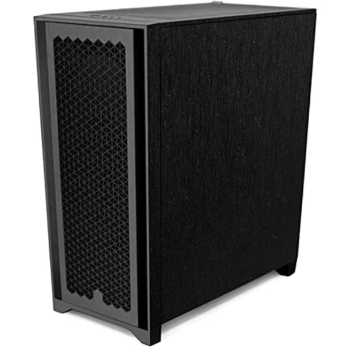 Skinit Decal Gaming Skin Compatible with Corsair 4000D Tempered Glass Mid-Tower ATX Case - Skinit Originally Designed Black Brushed Steel Texture Design