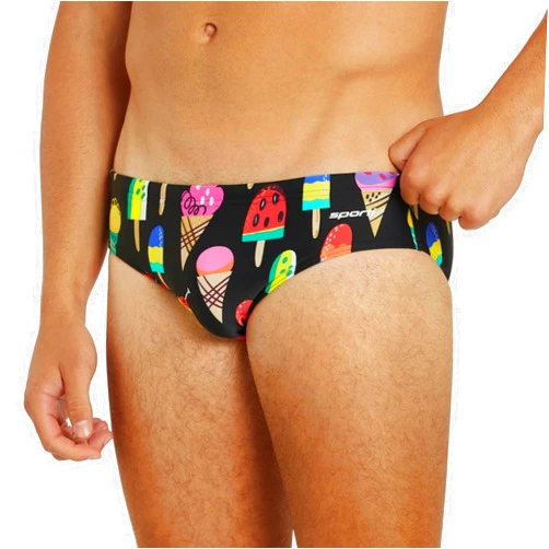 Sporti Men's Swim Briefs - Swimsuit Training Bathing Suit for Swimmers - Men's Athletic Swimwear Briefs for Lap Swimming