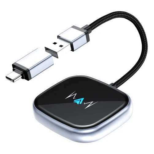 Vnilrgle Wireless Android Auto Adapter, Wireless carplay Adapter, Latest NFC Touchscreen Connectivity, Wireless Plug-and-Play for Android Devices (Android 11 and Above)
