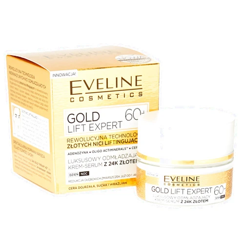 Eveline Cosmetics Gold Lift Expert Luxurious Rejuvenating Cream Serum with 24k Gold Ages 60 and Above