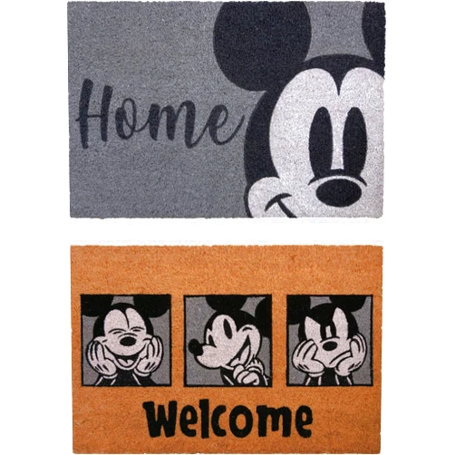 Gertmenian Mickey Mouse Coir Front Door Mat (2-Pack) for Home Entrance Retro Welcome Mat Disney Home Decor 20