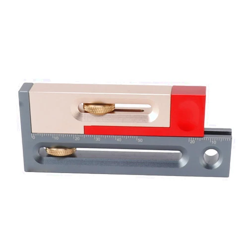 Hilitand Table Saw Slot Adjuster Mortise and Tenon Tool Aluminum Alloy Movable Measuring Block