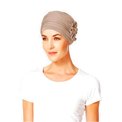Christine Headwear Lotus-Uni Bamboo TurbanHeadwear Women Taupe One Size