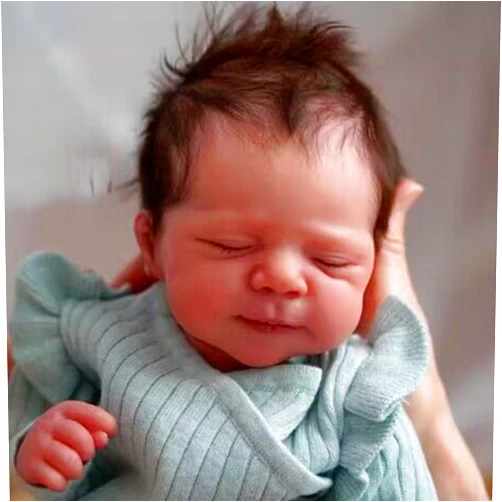 Zero Pam 18inch Reborn Baby Dolls -Lifelike Sleeping Newborn Baby Doll with Soft Weighted Cloth Body Vinyl Limbs Eyes Closed Perfectly Cute Infant Reborn Toddler Babies Doll Gift for Kids Age 3+