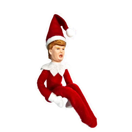 ALLAURA Trump Holiday Suit Elf Christmas Elf Decoration — A Festive Christmas Ornament Elf for Holiday and Fun-Loving Families, Funny Gag Gifts for Christmas | The #1 Unique (Red)