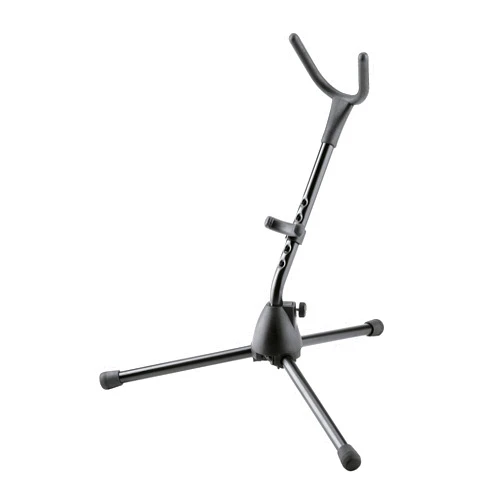 K&M König & Meyer Saxophone Tripod Stand 14300.000.55 | Stable Secure Adjustable/Folding Stand For Eb Alto /Bb Tenor Sax | Lightweight & Compact | Flex Upper Support | Made in Germany | Black