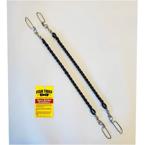 Generic Fish Thief Heavy Duty Downrigger Snubber Twin Pack, Black