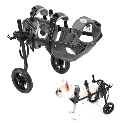 BECROWM Small Dog Wheelchair for Back Legs, Lightweight Cat&Dog Wheelchair, Adjustable Pets Cart with Wheels for Back Legs (M (Split-Type))
