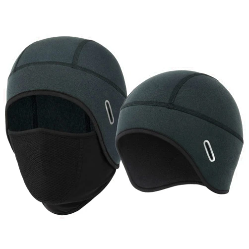 MELASA Winter Cycling Cap and Skull Cap Helmet Liner Hat with Face Cover for Men Women