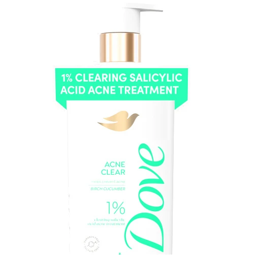 Dove Serum Body Wash Acne Clear for troubled skin with Salicylic Acid 18.5 Fl Oz