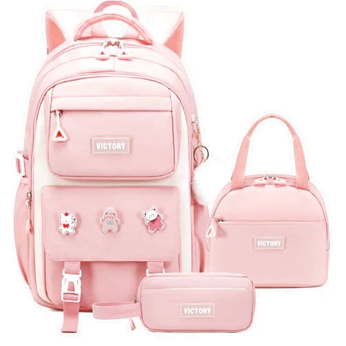 AO ALI VICTORY Backpack for Women Girls Set with Pencil Case 15.6 Inch Laptop School Bag Kids Elementary College Backpacks