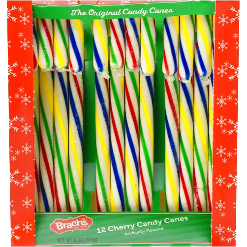Brach's Original Cherry Rainbow Candy Canes 12ct