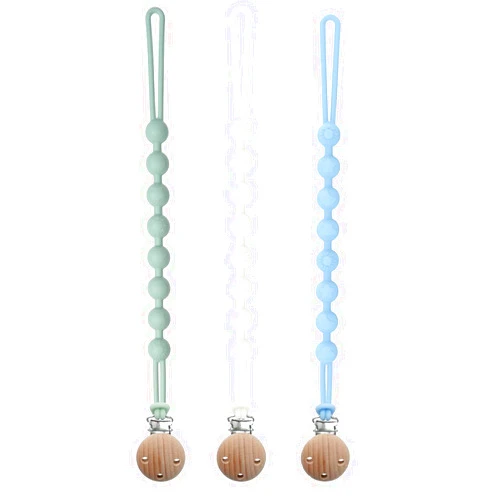 Shoprox Pacifier Holder Clip, Binky Clips for Baby Pacifiers 3 Pack, Keep Pacifiers Clean and Secure, Soft and Flexible Paci Clips, Pacifier Clips Baby Girl and Baby Boy