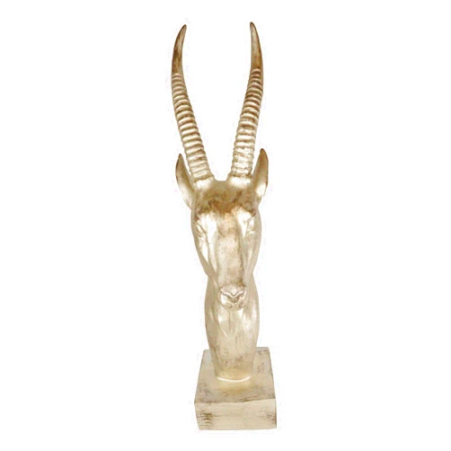 Ebros Gift Ebros Golden African Gazelle Antelope Bust Head Sculpture with Trophy Base 16